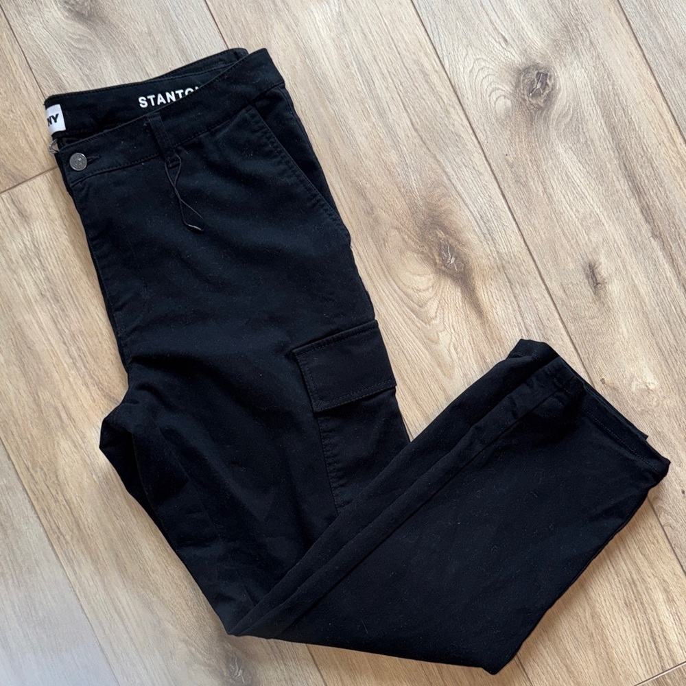 DKNY Stanton Slim Fit Khaki Style Black Cargo Long Pants